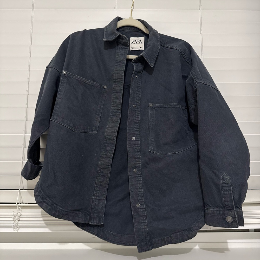 Zara Dark Navy Denim Jacket